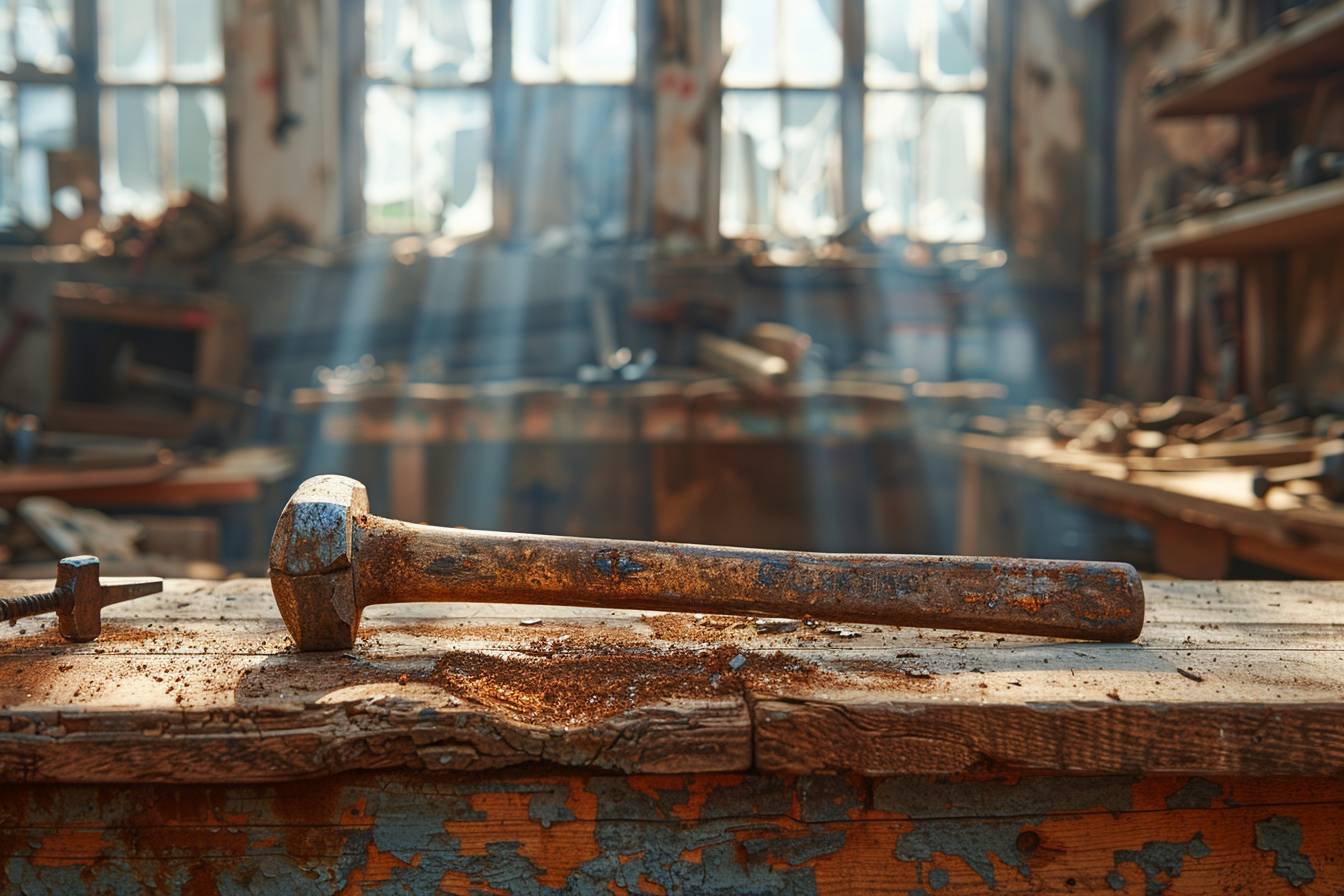 Quelles sont les implications d&rsquo;un marteau cassé ou rouillé dans un rêve?